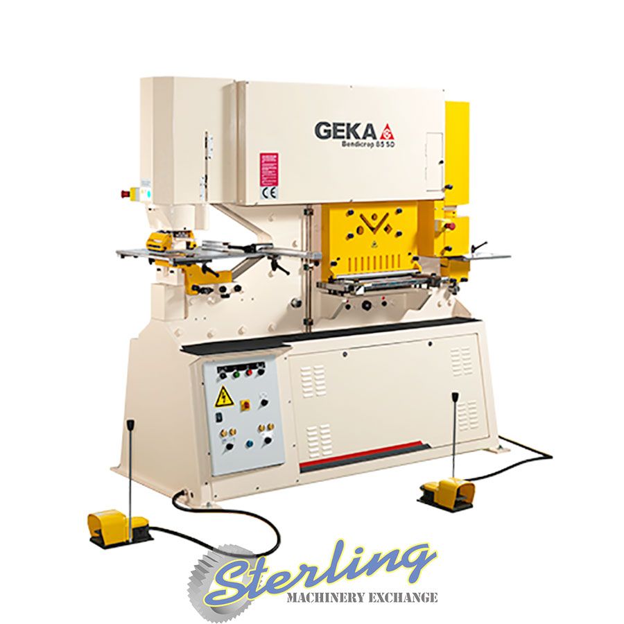 5" x 5" x 3/8" Geka #Bendicrop-85S, 90 ton, 12" throat, 1" stroke, 13.5 HP, 5 stations, New - Image 1