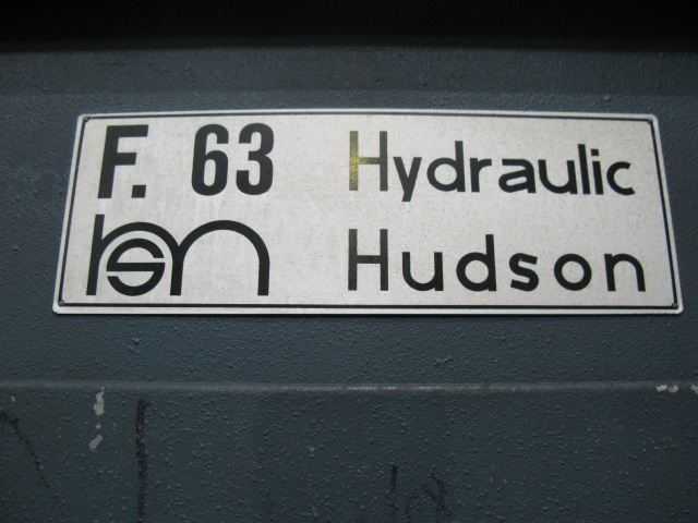 25 Ton, Hudson #F63HS, travelling head, 68x25" bed, 20x20" head, adj.stroke to 5.75", #2616 - Image 8