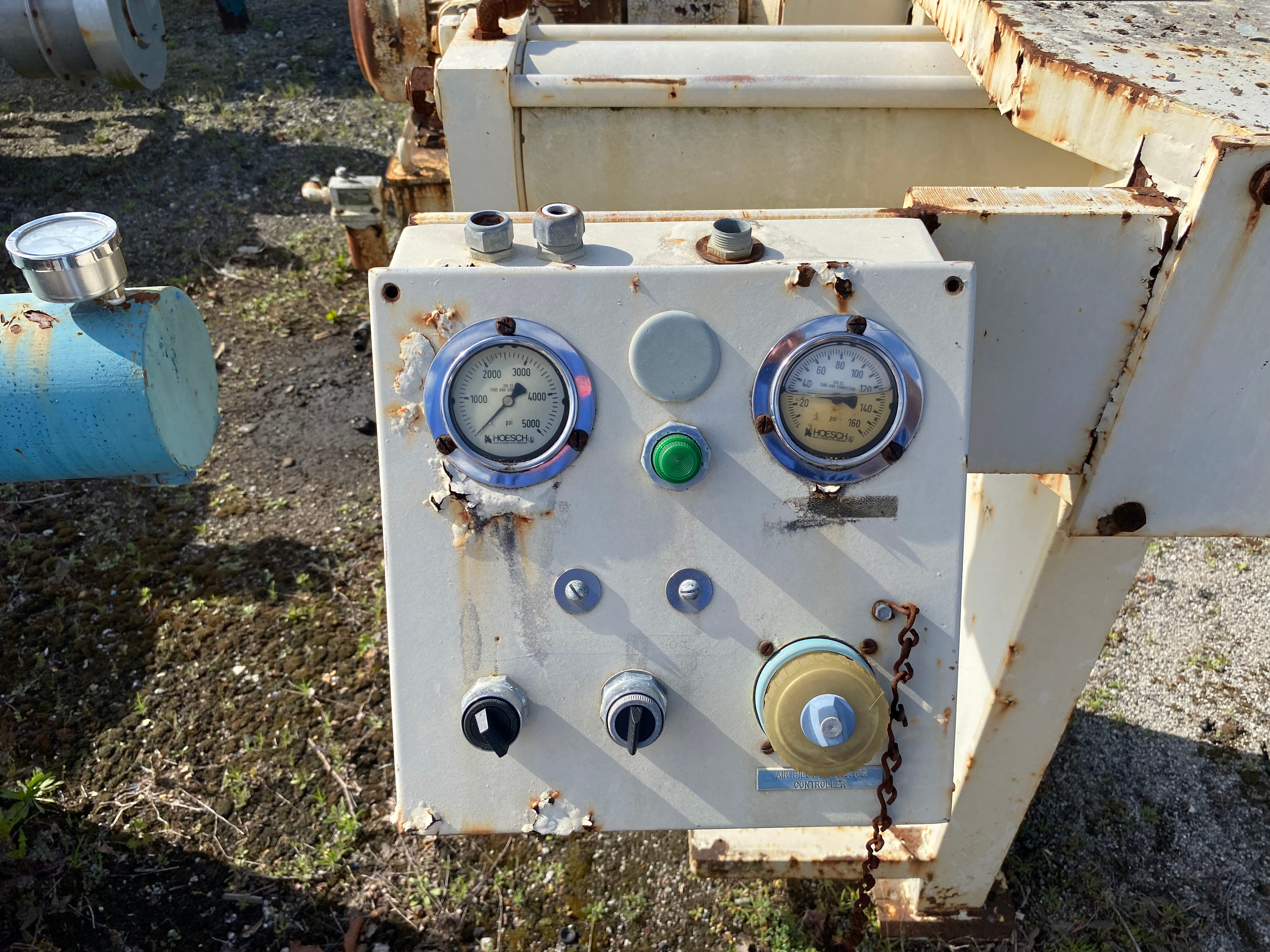 24" x 24" Hoesch #M-24-178.9-C-1.25-D-20-D-D, Polypropylene Recessed Plate Filter Press, 178 sq.ft., 8.7 - Image 9