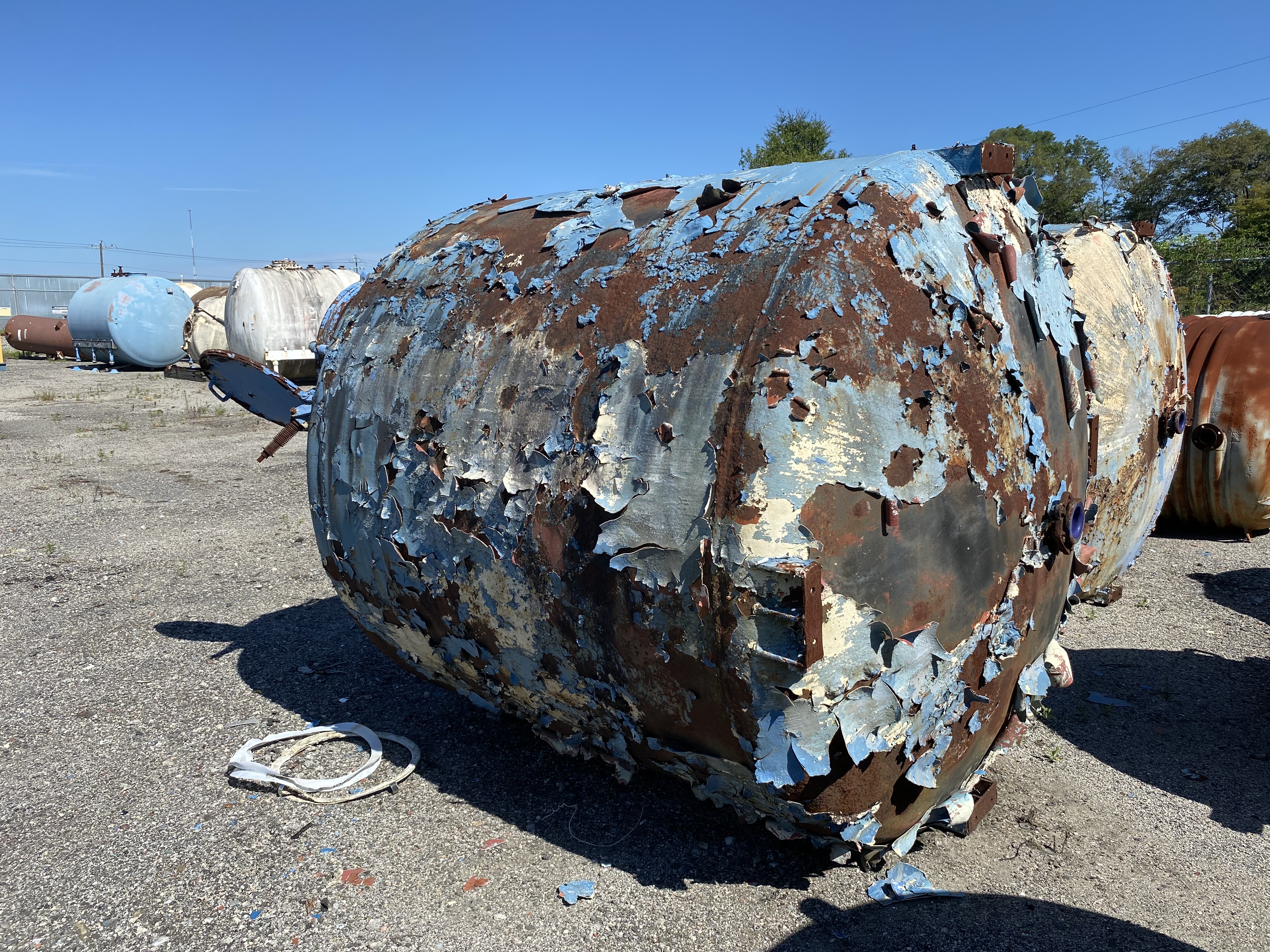 2000 gallon Pfaudler, Glass Lined Tank, Vertical, 84" diameter x 70" straight side, 35/FV psi @ 500°F, 18" - Image 6