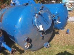 1000 gallon Pfaudler, Glass Lined Tank, Vertical, #5010 glass, 60" diameter x 75" deep, 50/FV psi @ 450°F - Image 2