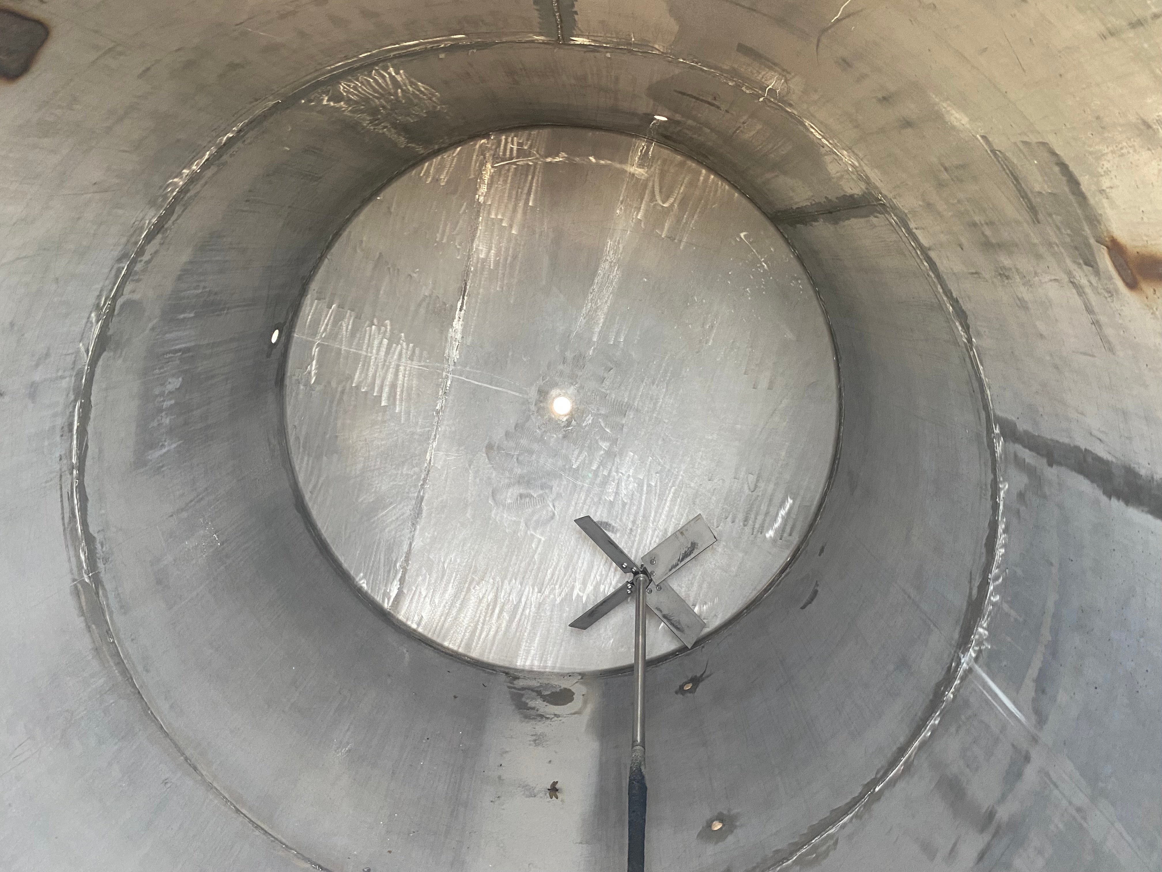 4000 gallon Lee Metal Products #4521DBCTT, 304 Stainless Steel Vertical Mix Tank, 96" diameter x 132" - Image 7