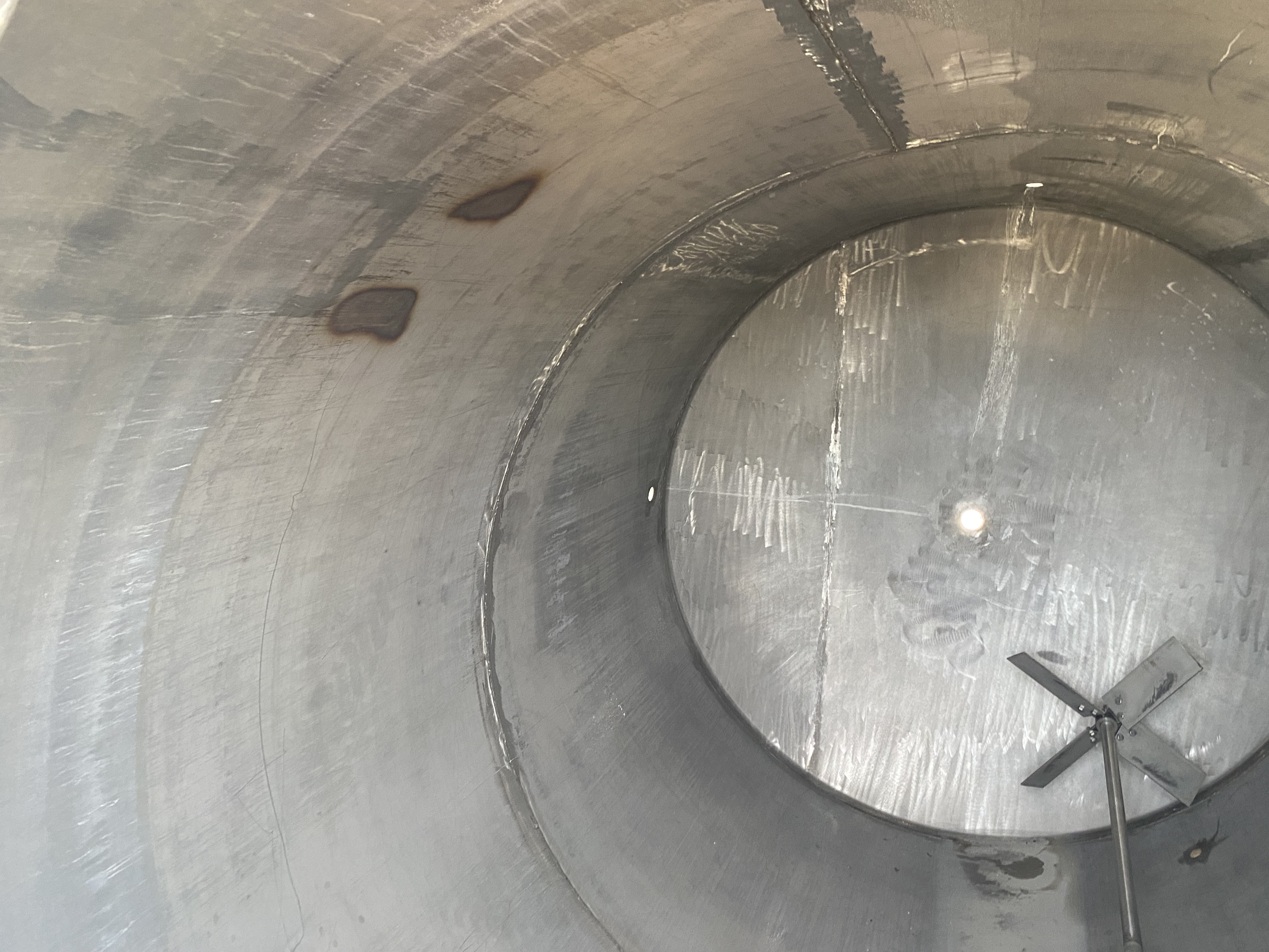 4000 gallon Lee Metal Products #4521DBCTT, 304 Stainless Steel Vertical Mix Tank, 96" diameter x 132" - Image 9