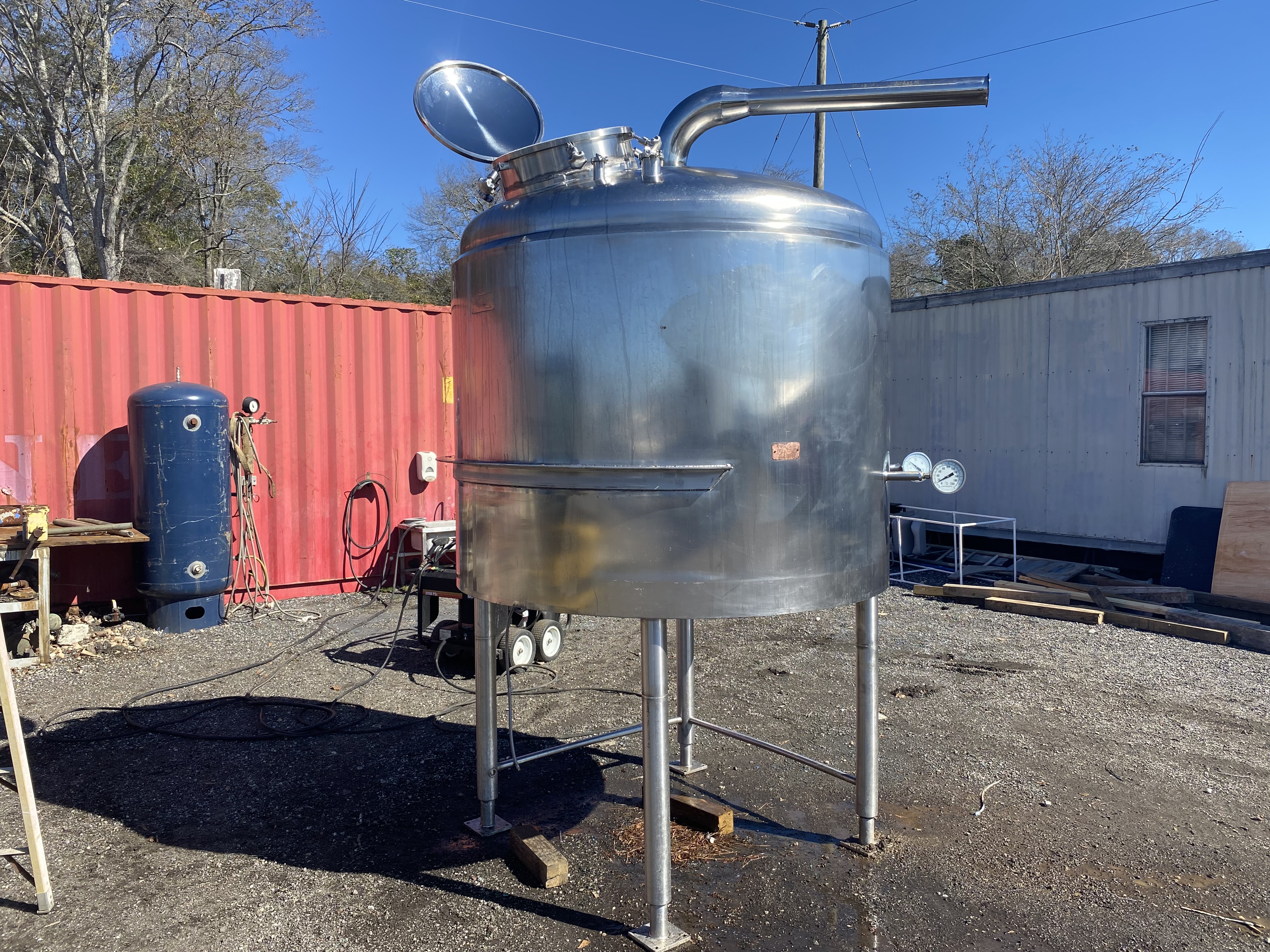 700 gallon Cherry Burrell, Jacketed Batch Processor, 66" diameter x 48" straight side, 15 psi/30" vacuum - Image 3