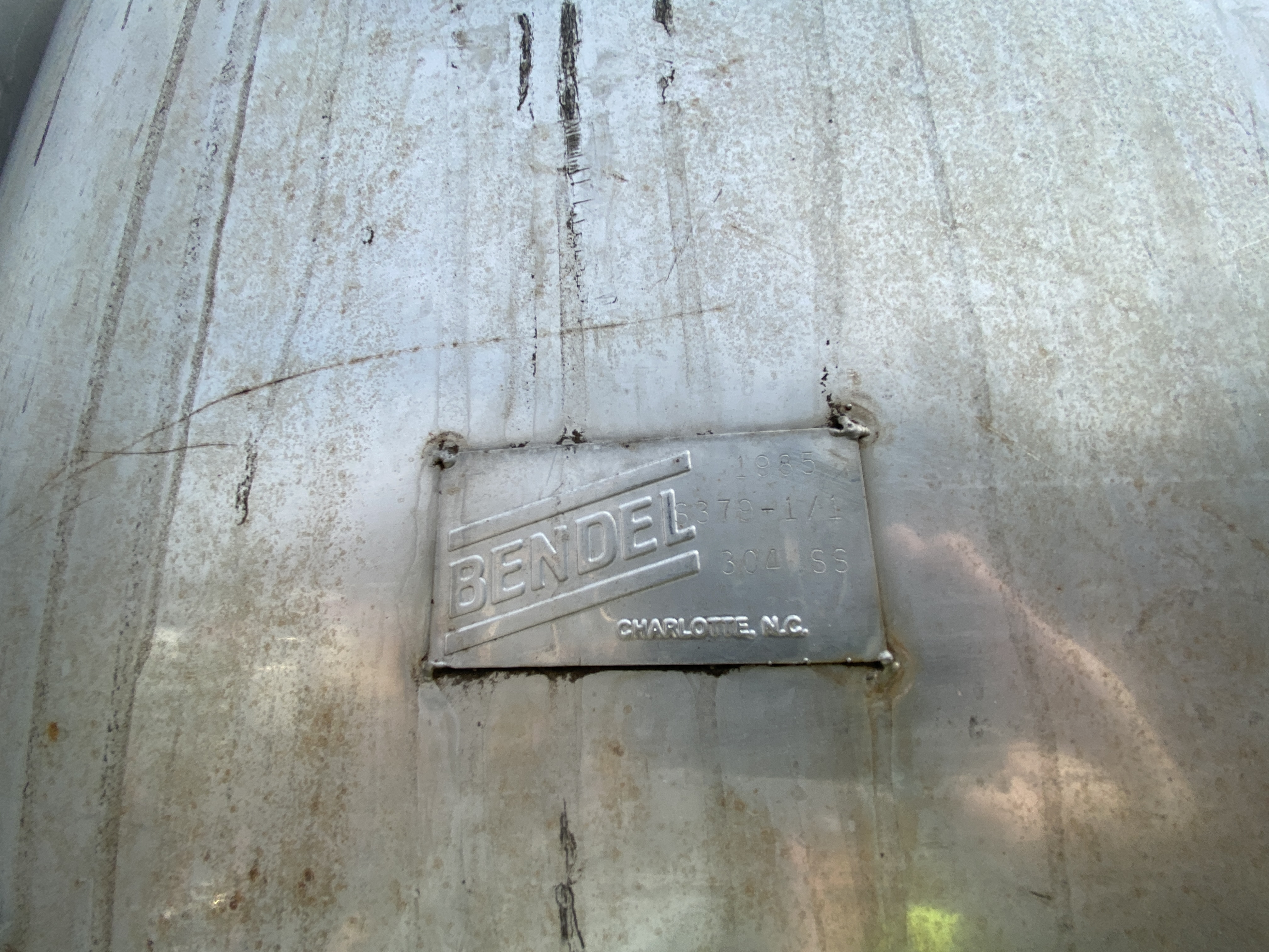 2400 gallon Bendel, 304 Stainless Steel Vertical Tank, 76" diameter x 120" straight side, dished top & - Image 5