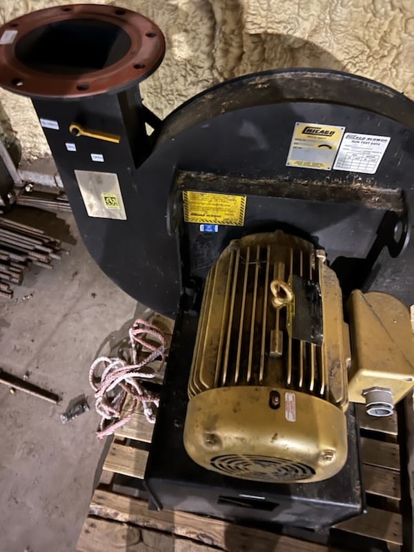 Chicago Blower, Design 53, Size K4 Blower, 8" outlet, 25 HP, 3520 RPM, 230-460 V. (2 available) - Image 5