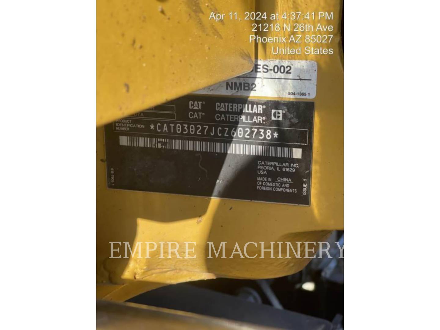 Caterpillar 302.7-7E, 1074 hours, S/N: CZ602738, 2022 - Image 6