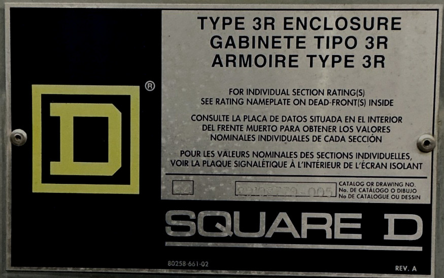 2000 Amps, Square D #29102779-002, QED Switchgear, 480Y/277 Volts, 3 phase, 4 Wire, NEMA 3R, (15) 3 Pole - Image 5