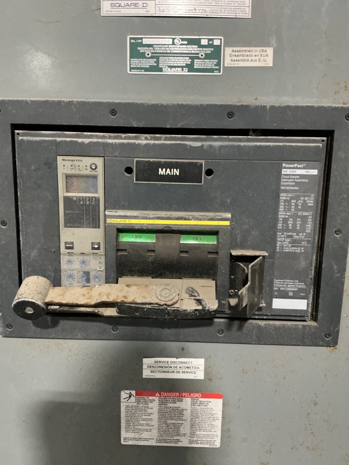 2000 Amps, Square D #29102779-002, QED Switchgear, 480Y/277 Volts, 3 phase, 4 Wire, NEMA 3R, (15) 3 Pole - Image 6