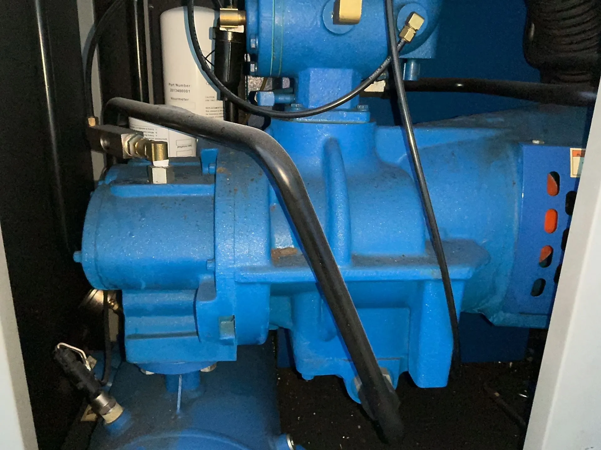 Quincy #QGD-25, rotary screw air compressor, 25 HP, 3525 RPM, 66 A, 200 V., 2011 - Image 1