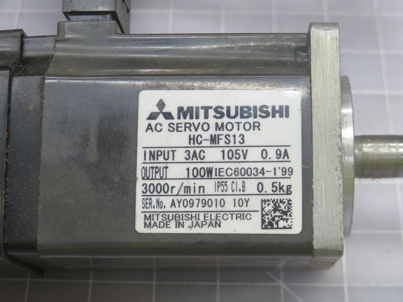 Mitsubishi #HC-MFS13, AC servo motor, 100 W, 3000 RPM (2 available) - Image 4