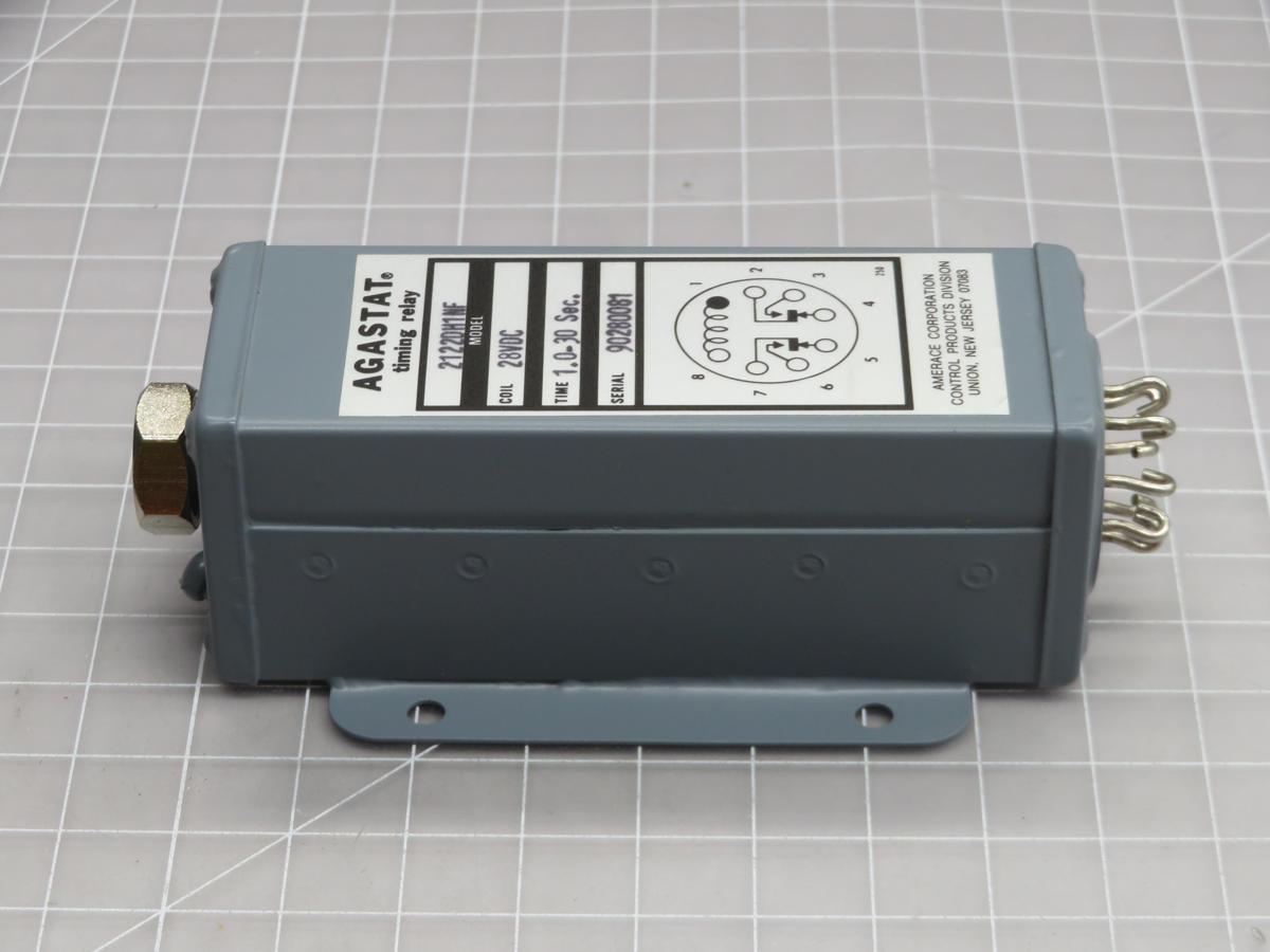 Agastat #2122DH1NF, off-delay time delay relay, 28 Volts DC, 1-30 sec., DPDT - Image 1
