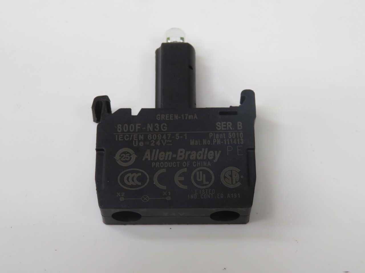 Allen-Bradley #800F-N3G, LED lamp module, 22 mm, 24 Volts AC/DC, green, LOT of 70 - Image 6