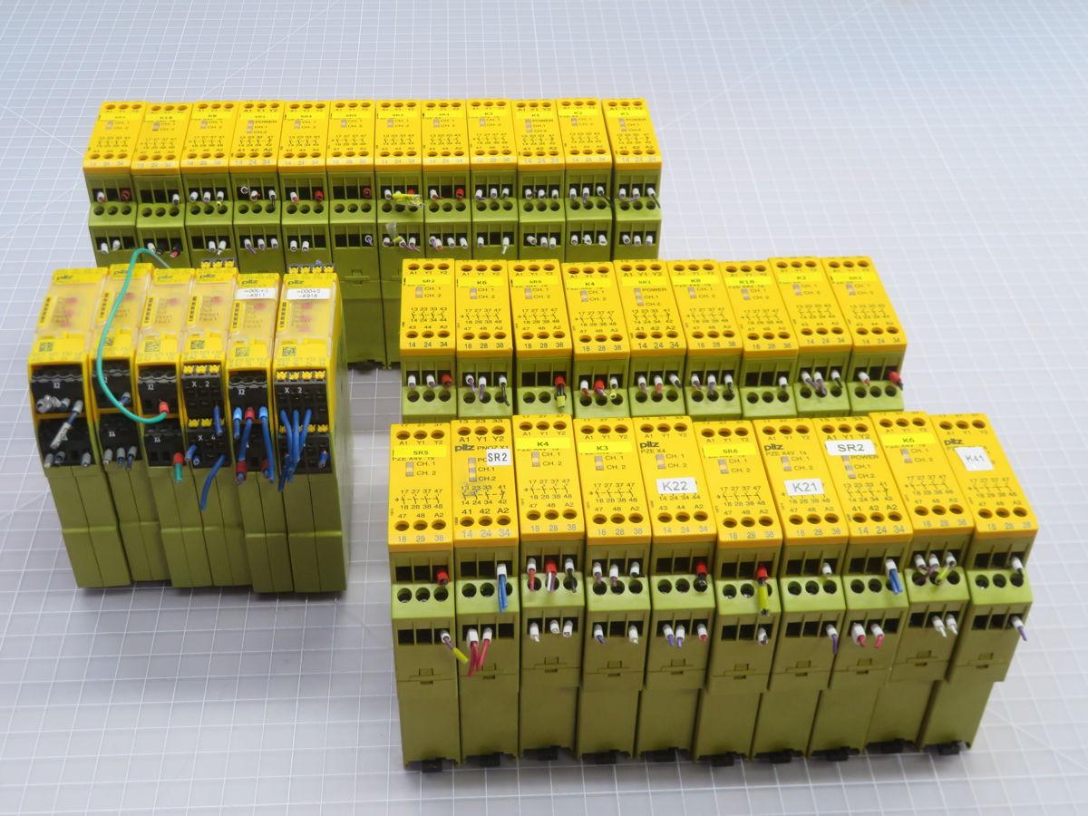Pilz, mixed safety relay controls, 24 Volts DC, LOT of 37 - Image 2