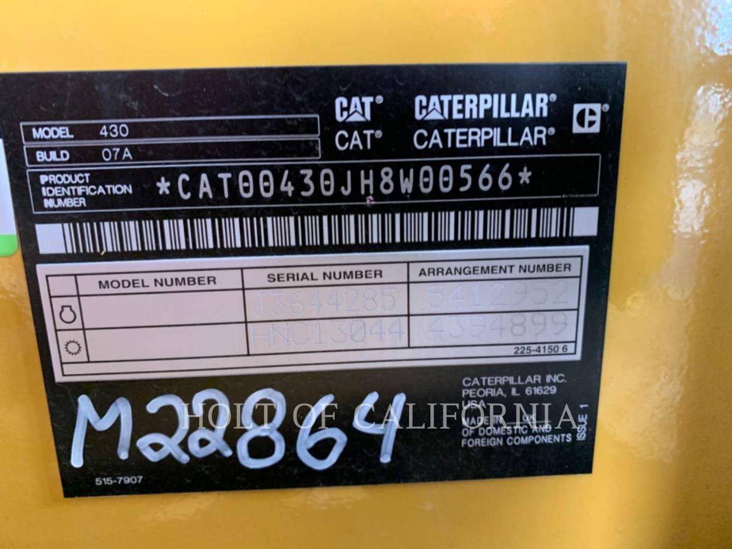 Cat 430, Backhoe Loader, 3600 hours, S/N: H8W00566, 2022 - Image 5