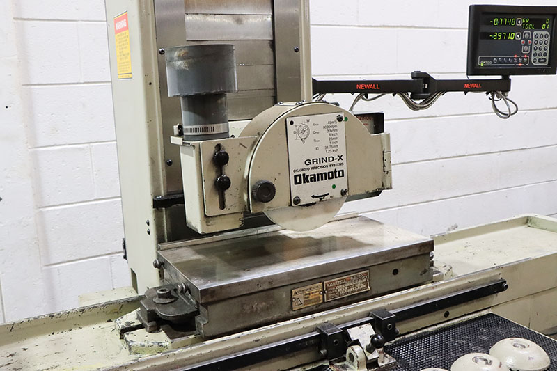 6" x 18" Okamoto #Linear-618B, hand feed surface grinder, roller bearing table, Newall DP-700 2-Axis digital - Image 6