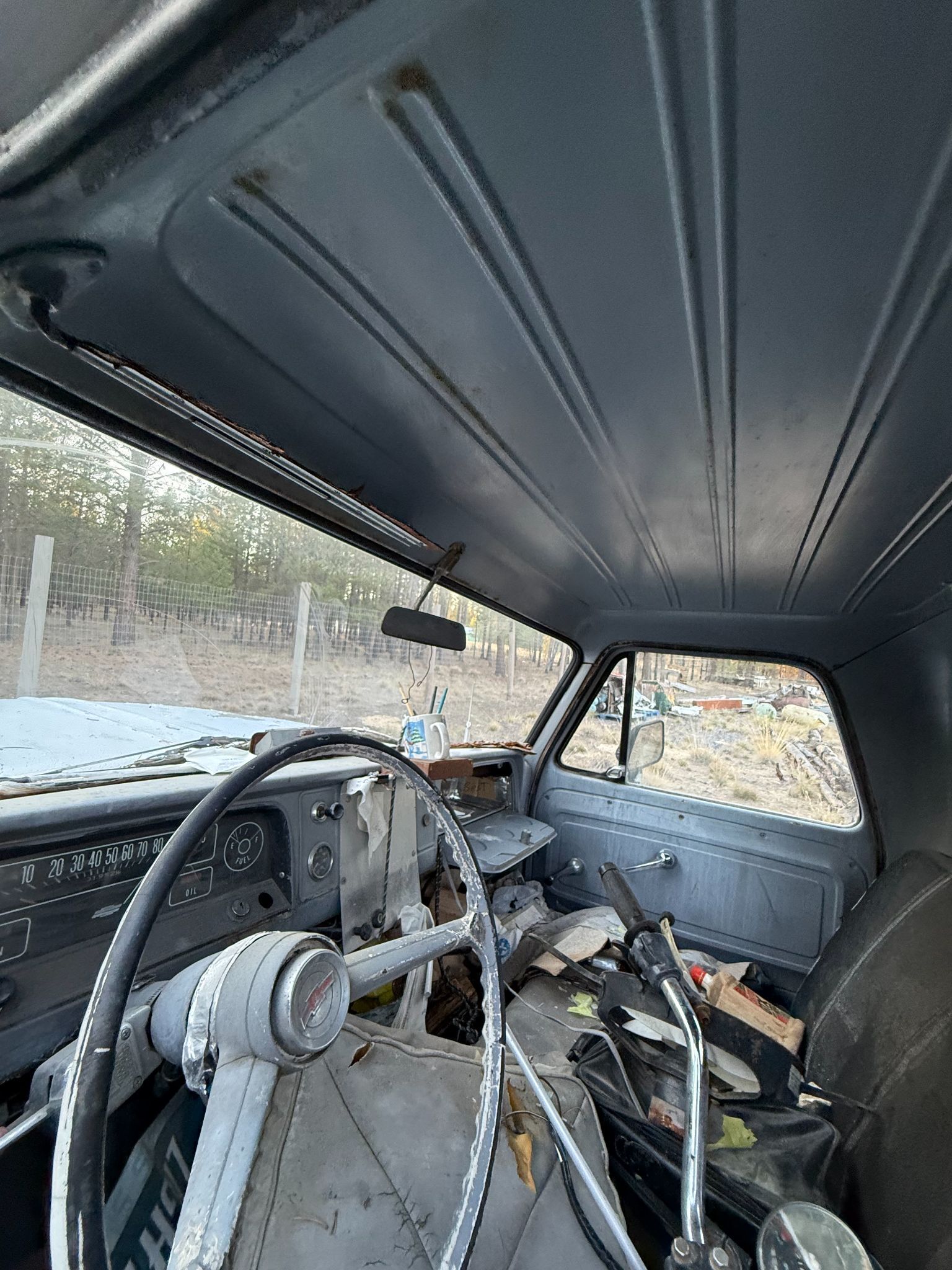 Chevrolet #C10, Fleetside Long Bed Pickup Truck, inline 6 engine, column shift, bench seat, front push bar - Image 8