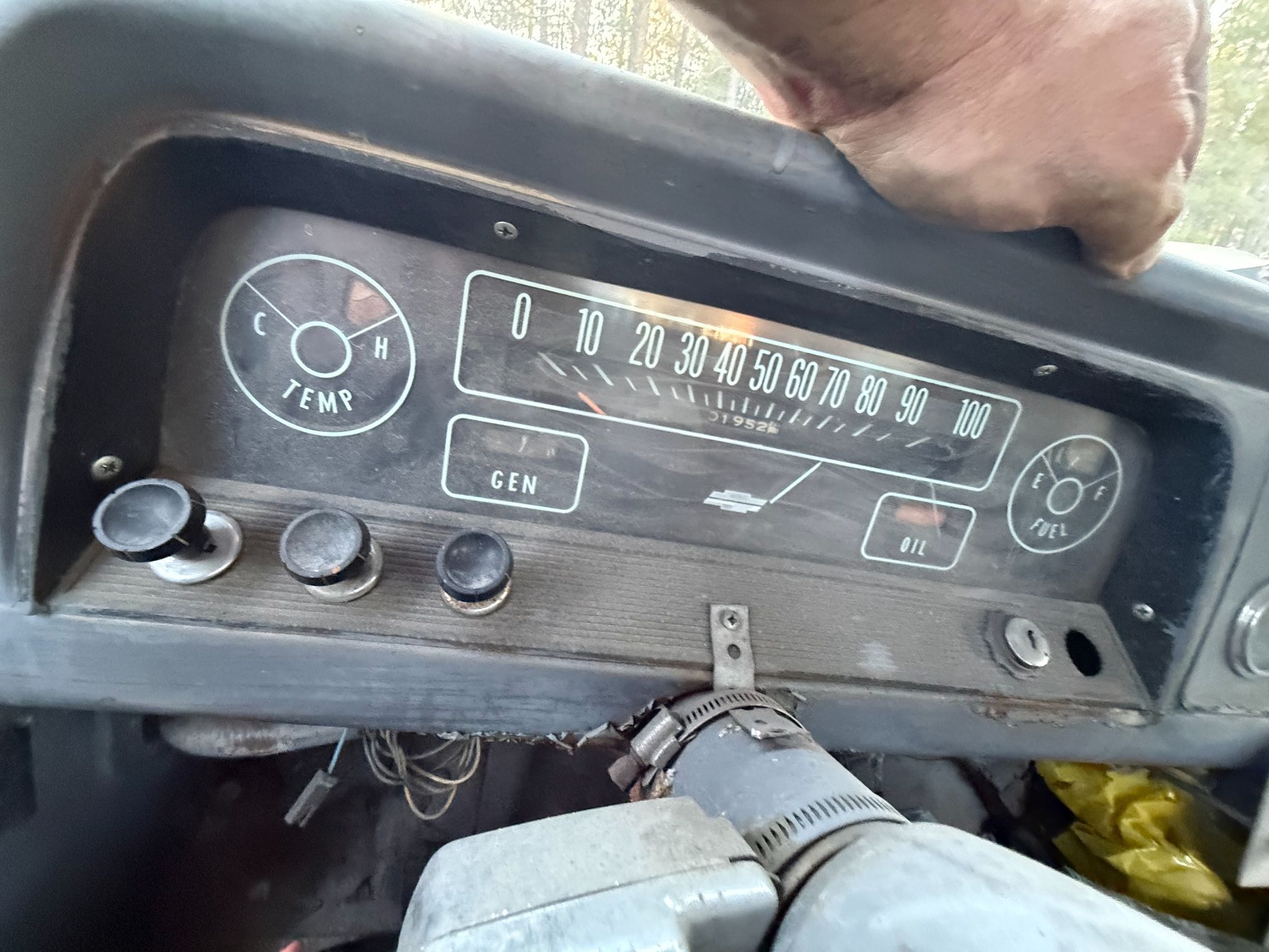 Chevrolet #C10, Fleetside Long Bed Pickup Truck, inline 6 engine, column shift, bench seat, front push bar - Image 9
