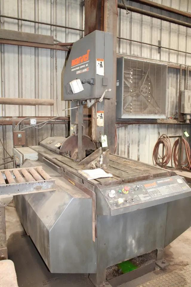 18" x 22" Marvel #Series-8-Mark-III, vertical band saw, 18" x 14-1/2" @ 45°, 33" x 24" table, 1.25" x 15' 4" - Image 2