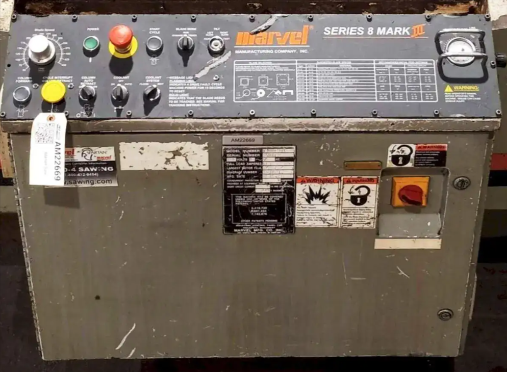 18" x 22" Marvel #Series-8-Mark-III, vertical band saw, 24" x 48" table, 18" throat, 1.25" x 184" blade, 5 - Image 4