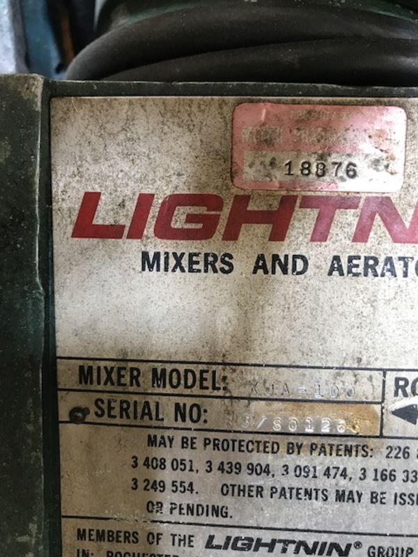 1.17 HP Lightnin #XJA-100, clamp-on mixer, 200-230/460 V., 1725 RPM, Stainless Steel shaft 39" L, 4.5" - Image 3