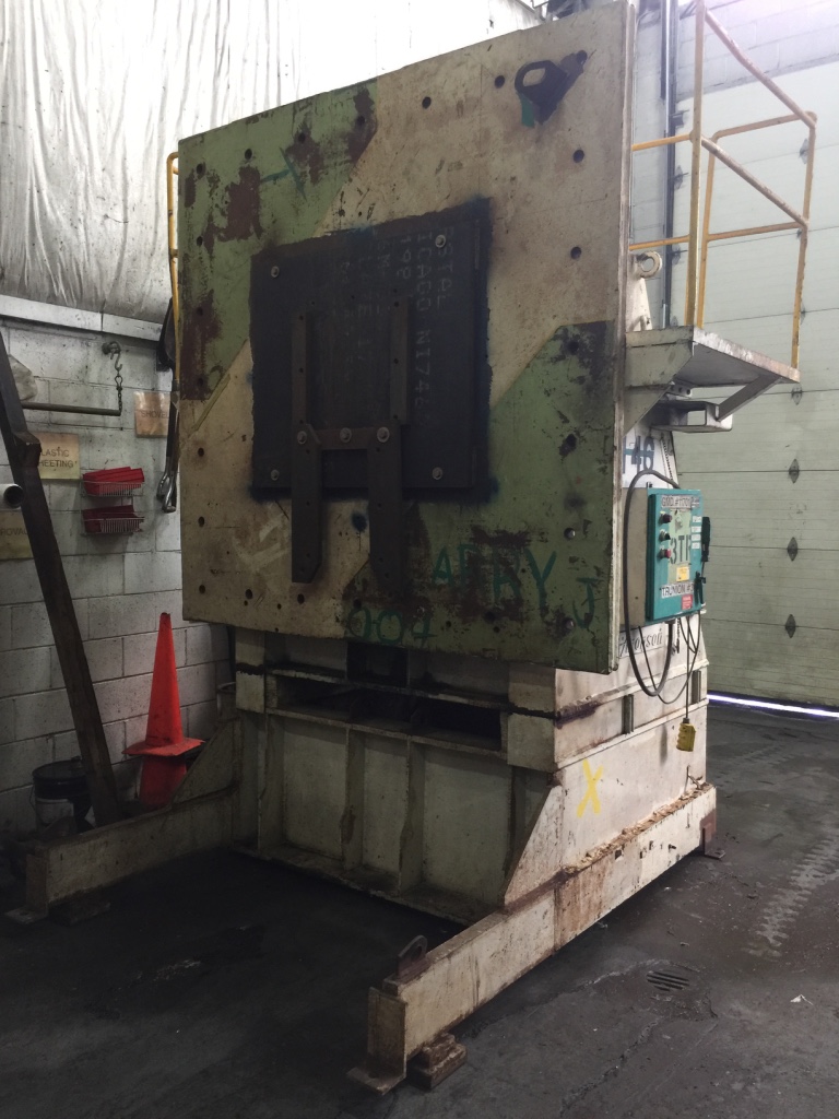 80000 lb. Aronson #HS/TS80, headstock / tailstock, 115 V., remote pendant, 84" x 84" table, 10 HP - Image 3