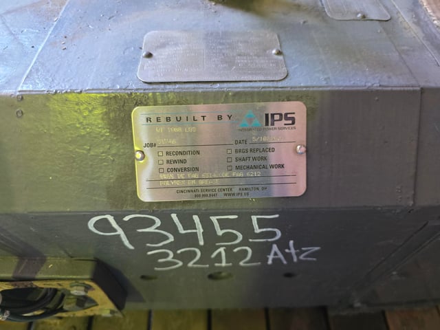 40 HP 650 RPM Reliance, Frame MC3212ATZ, DPFVBB, 500 VA, 240 VF - Image 4