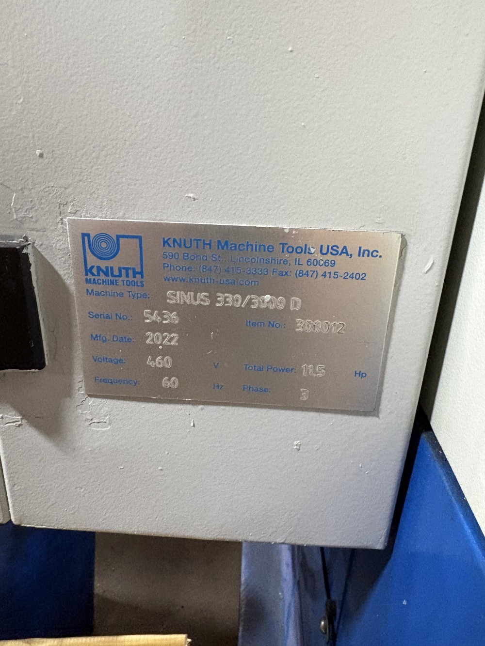 26" x 120" Knuth #Sinus-D-330/3000, engine lathe, 35" swing in gap, 17" swing over cross slide, 4.13" spindle - Image 8