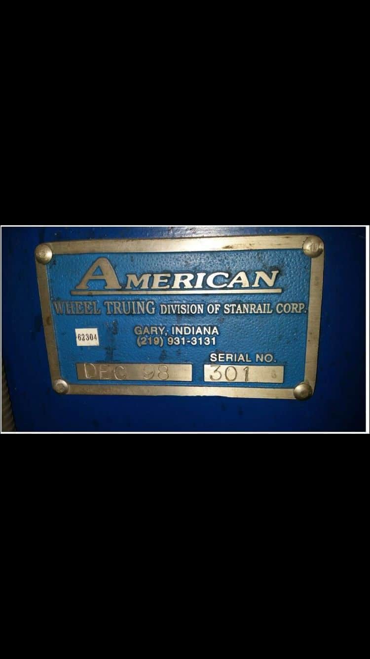 American, underfloor railway wheel truing machine, 129" L x 245" W,pit-mounted,dual spindle,w/ extra parts - Image 3
