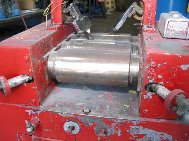 4" x 8" Troy Engine #R-2098, 3-roll horizontal, manifold w/individual shut-offs, chrome rolls, adjust rolls - Image 3