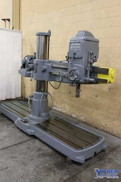 3' -9" Carlton dual base radial drill, 3 HP, power elevation, 10" spindle travel, #67012 - Image 8