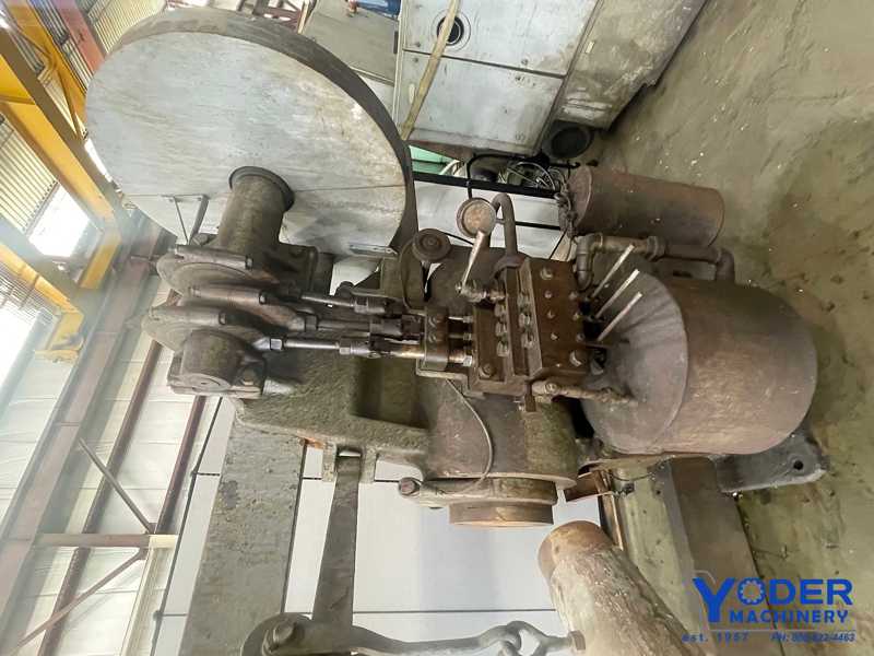 250 Ton, Chambersburg wheel press, 24 stroke, 3 stage pump, 12" cylinder diameter, #57698 - Image 2