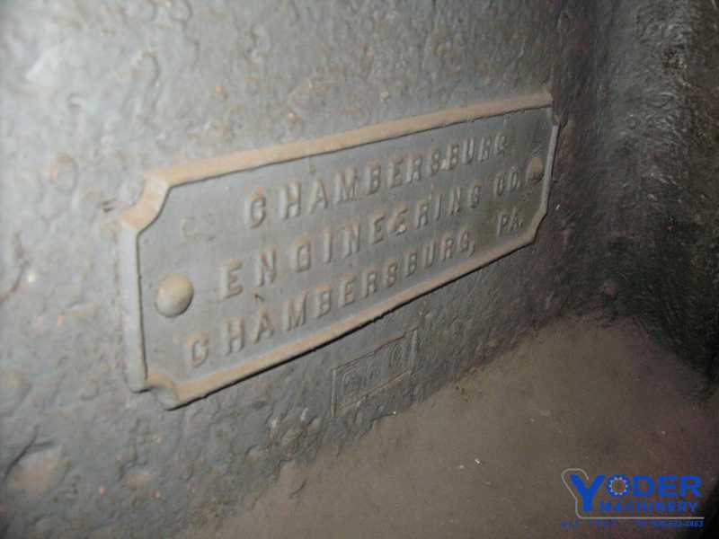 250 Ton, Chambersburg wheel press, 24 stroke, 3 stage pump, 12" cylinder diameter, #57698 - Image 3