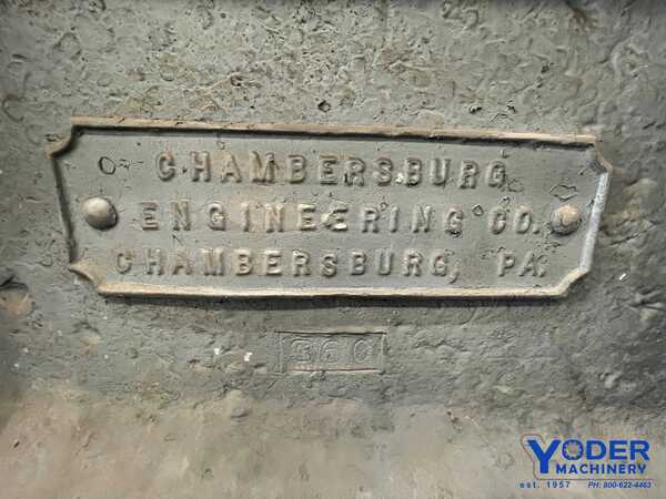 250 Ton, Chambersburg wheel press, 24 stroke, 3 stage pump, 12" cylinder diameter, #57698 - Image 8
