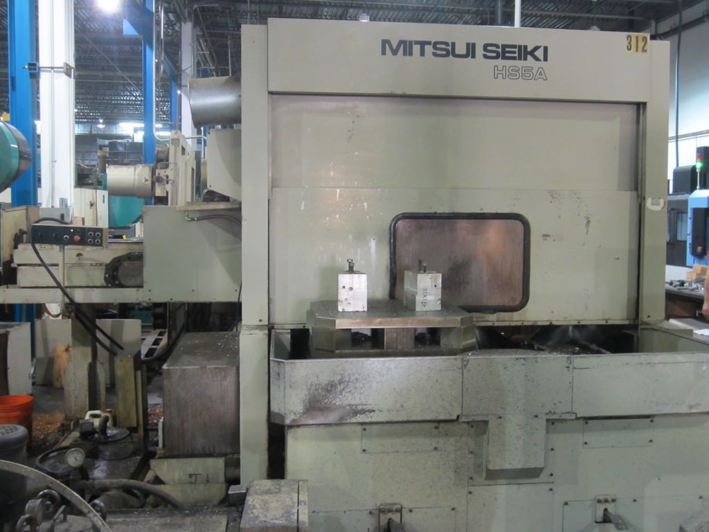Mitsui-Seiki #HS-5A, 24.8" x 24.8"pallets,.001 deg,Fanuc 15M, 180 automatic tool changer,thru spindle - Image 2
