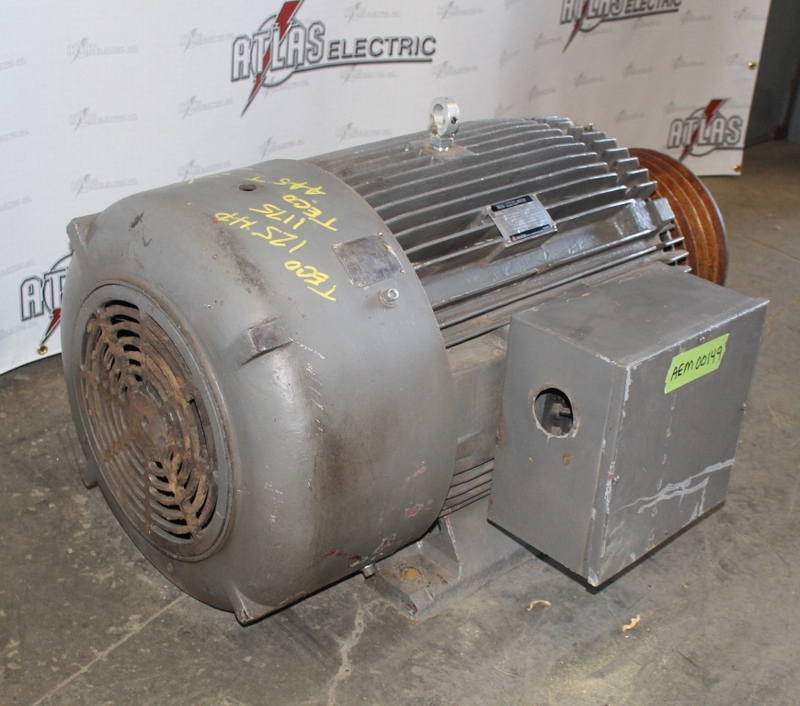 125 HP 1175 RPM Teco, Frame 445T, TEFC, 12 lead, 230/460 Volts - Image 2