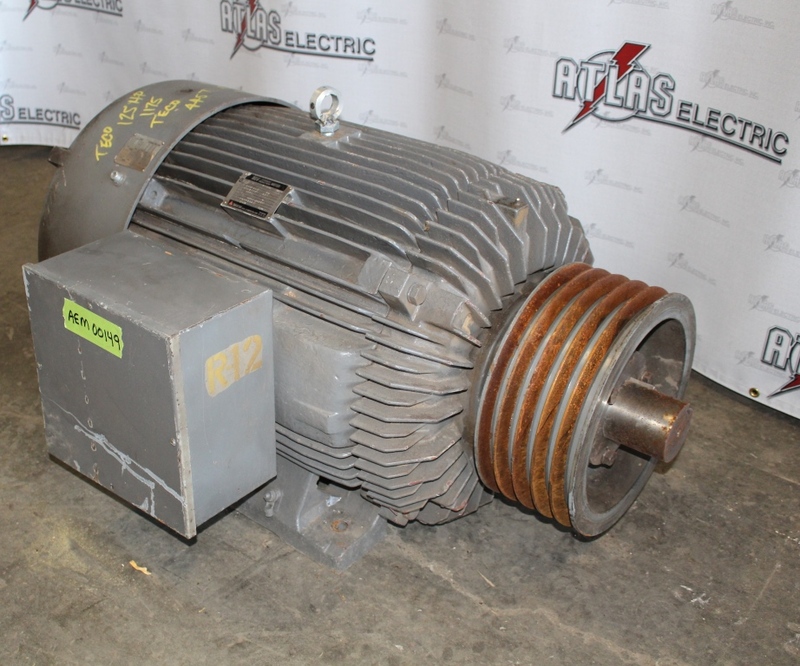 125 HP 1175 RPM Teco, Frame 445T, TEFC, 12 lead, 230/460 Volts - Image 3