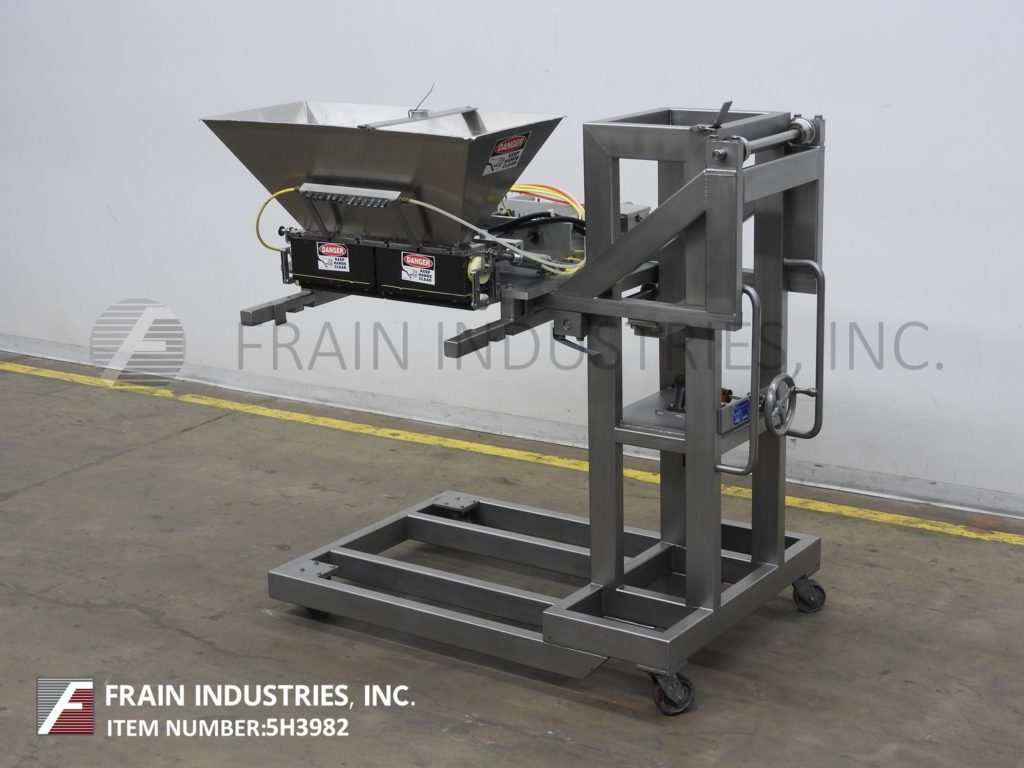 Hinds Bock #6P-08, automatic, 6 head, air operated piston filler, rotary shut-off pneumatic package, e-stop - Image 1