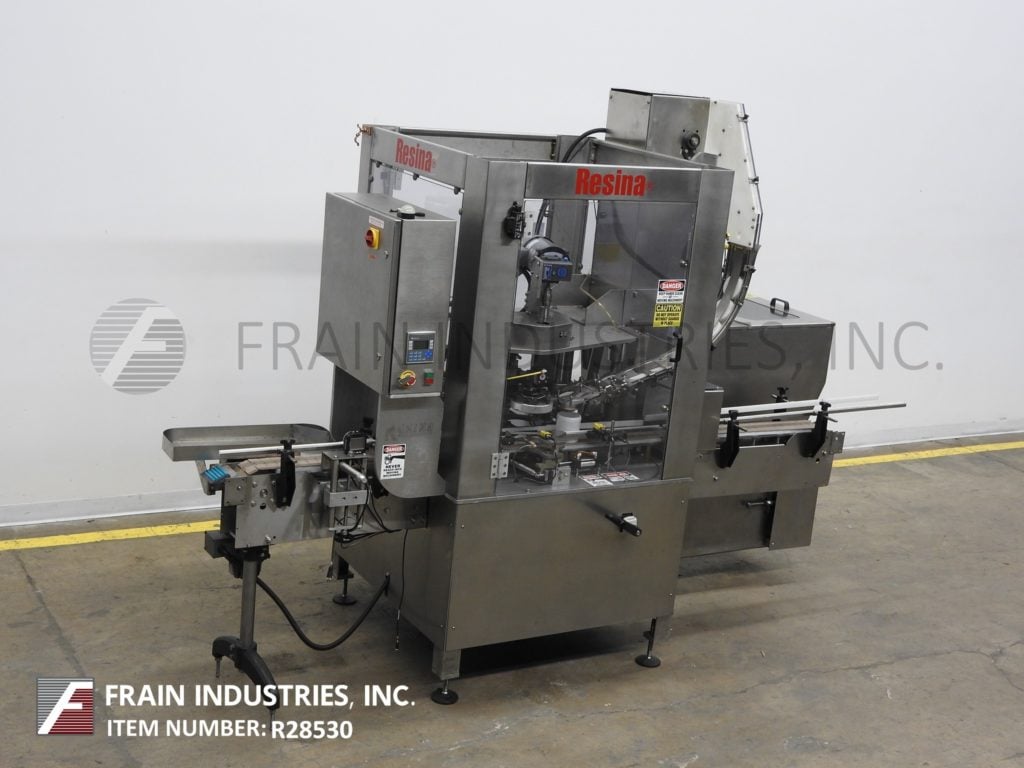 Resina #N51HES-12, single head, Stainless Steel, right to left, chuck capper with capacity elevator, rated - Image 5