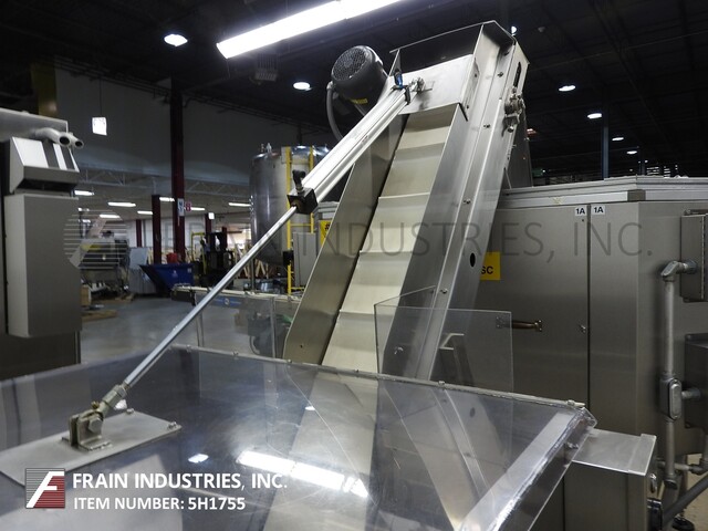 Del Packaging #ASRL-CC-401, automatic, Stainless Steel, inline overlidder with inclined cleated & centrifugal - Image 2