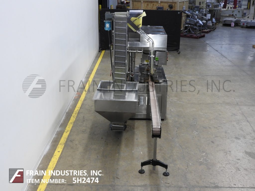 Karl Clement #U4, automatic, inline, Stainless Steel, 4 station (8 spindle) feeder, capper & conveyor, 10-90 - Image 3