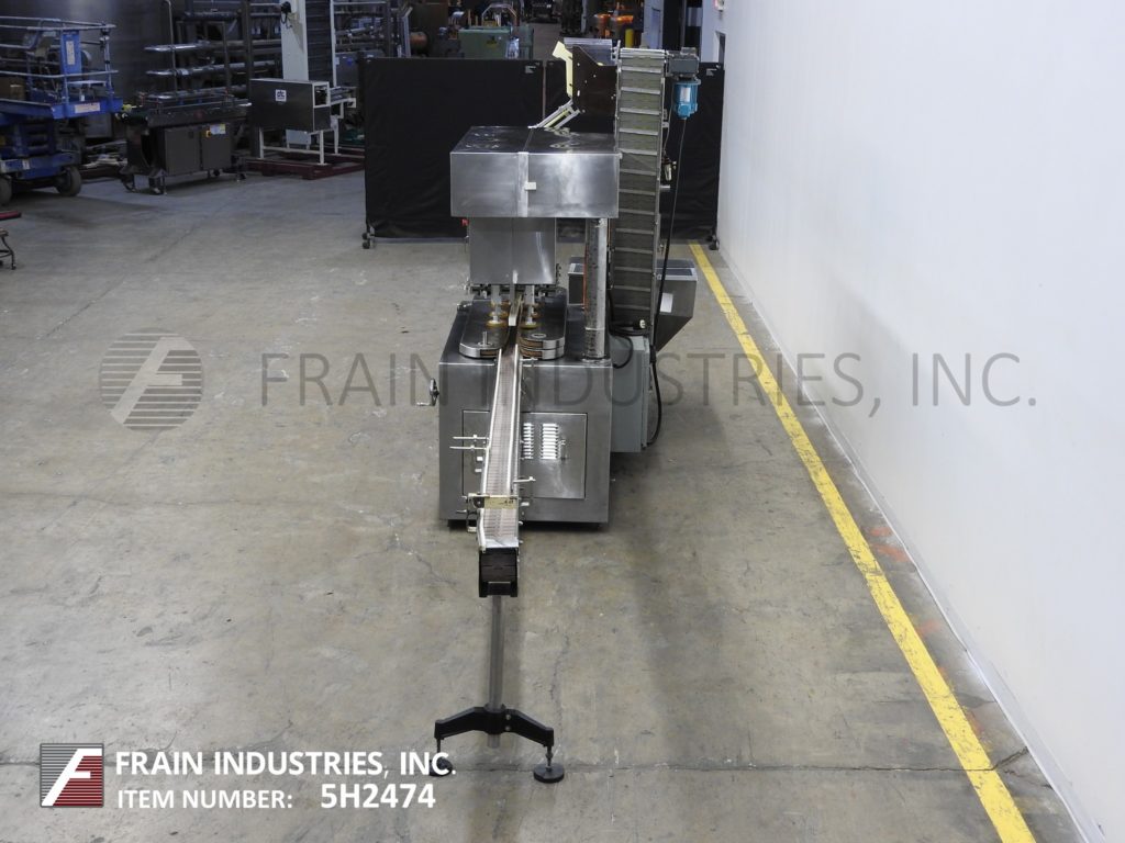 Karl Clement #U4, automatic, inline, Stainless Steel, 4 station (8 spindle) feeder, capper & conveyor, 10-90 - Image 4