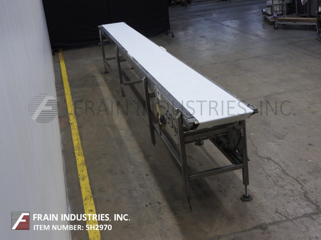 20" wide x 23.6' long, Stainless Steel conveyor belt, neoprene belt with bottom 1/2 HP drive - Image 3
