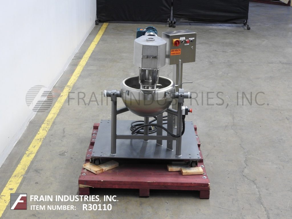 5 gallon Lee #5CD9MT, 316 Stainless Steel jacketed double motion kettle, 16" diameter x 10" deep, 40 psi - Image 3