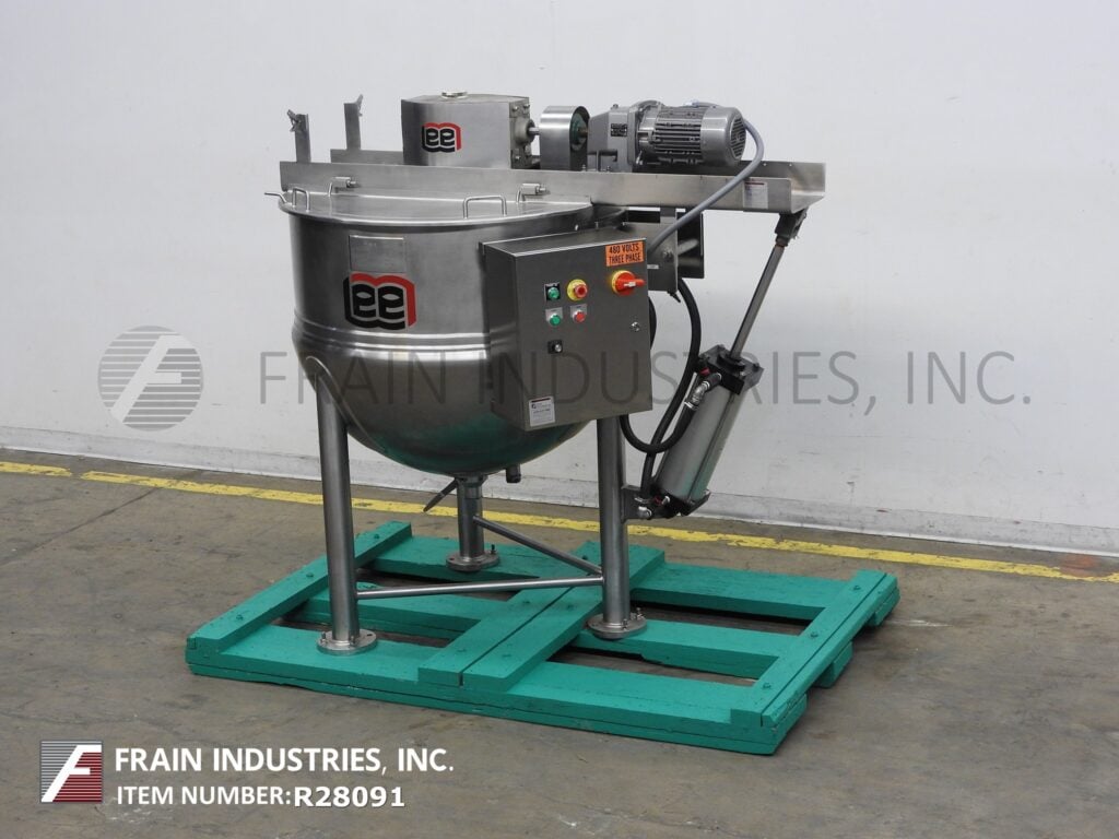 Lee #150D9MT, 316 Stainless Steel jacketed kettle, 42" diameter x 34" deep, 90 psi, 2-1/2" OD/2" ID tri-clamp - Image 1