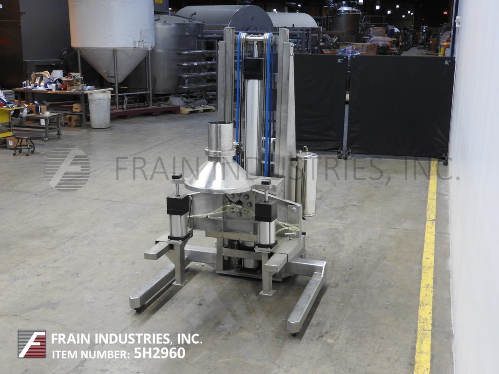 450 lb. Omega Design #OM100, pneumatic drum lift & dumper, Stainless Steel - Image 3