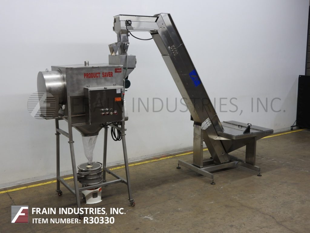 Product Saver #PS070/PS441, Reclaimation System, infeed slitter with rotary drum, automatic pouch/bag product - Image 5