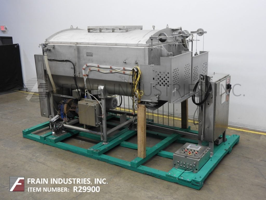 150 cu.ft. Mepaco #170, 304 Stainless Steel dual trough ribbon blender, 102" L x 64" W x 44" D trough, 20 HP - Image 1