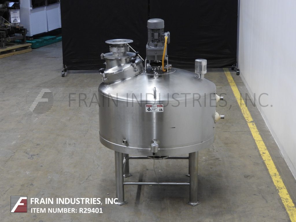 Walker #MT-101, 100 gallon, 316L Stainless Steel jacketed/insulated liquefier, 21" OD top man way with flip - Image 3