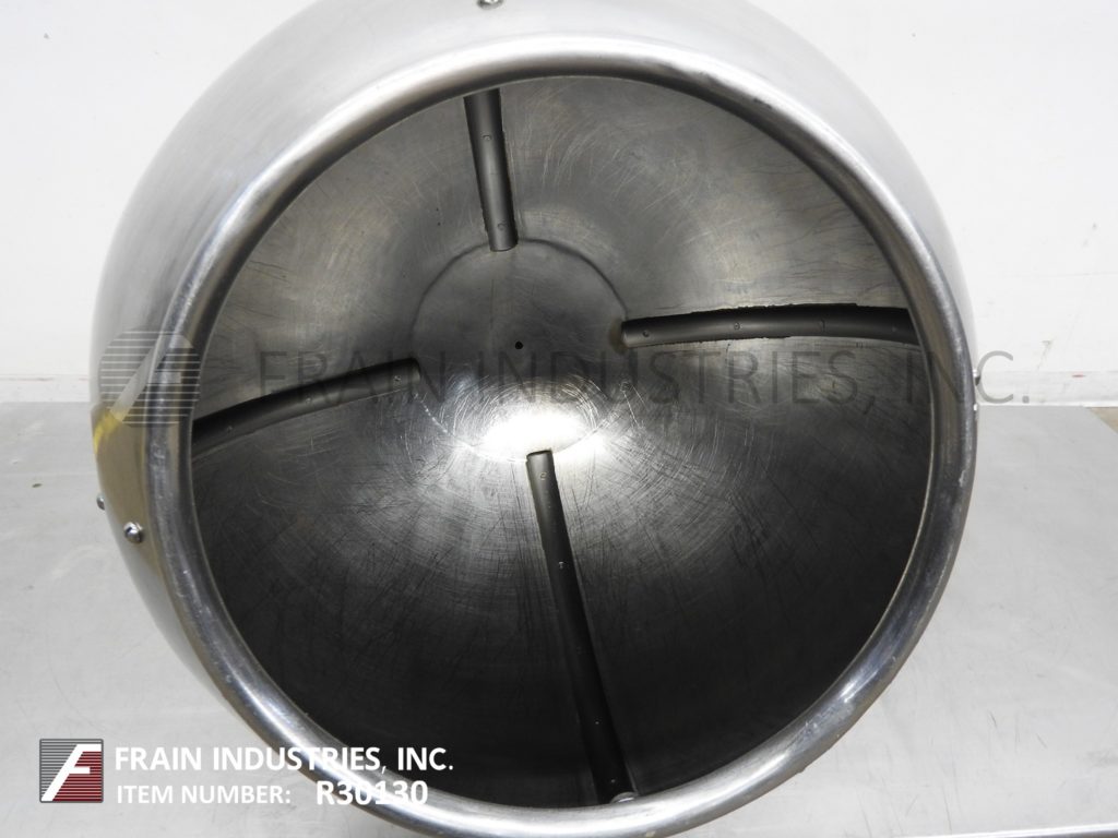15" Colton, 15" diameter, sphere shaped, Stainless Steel contact parts, table top coating pan, 1/2 HP motor - Image 2